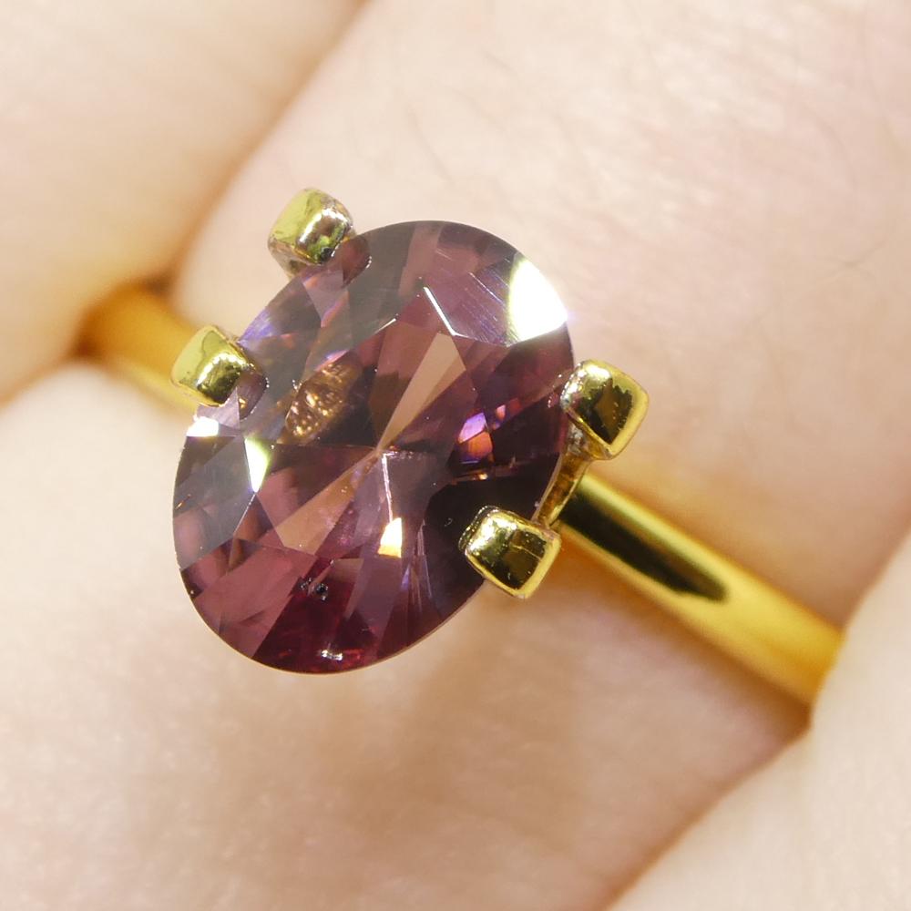 1.61ct Natural Earth Mined Oval Master Brilliant Cut Pink Zircon from Sri Lanka (en anglais) en vente 9
