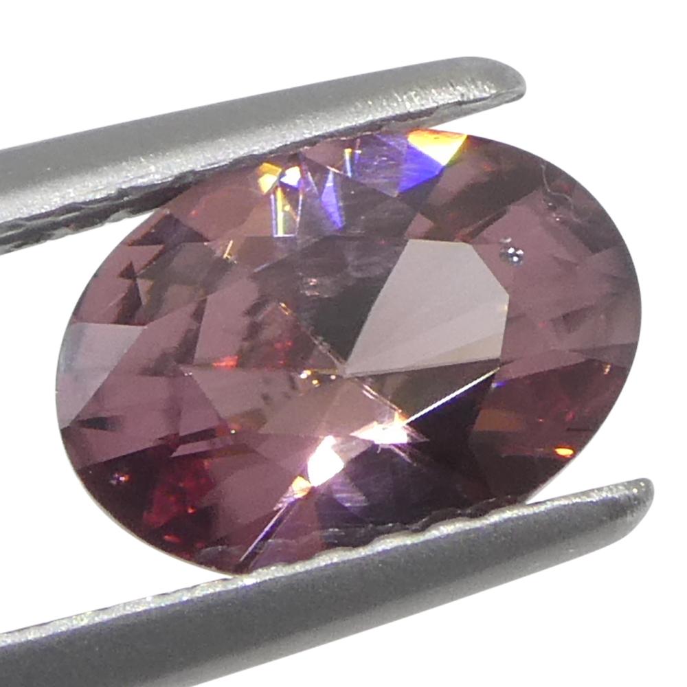 1.61ct Natural Earth Mined Oval Master Brilliant Cut Pink Zircon from Sri Lanka (en anglais) Neuf - En vente à Toronto, Ontario