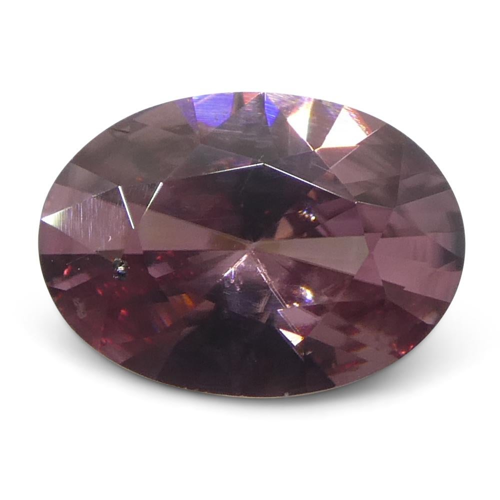 1.61ct Natural Earth Mined Oval Master Brilliant Cut Pink Zircon from Sri Lanka (en anglais) en vente 1