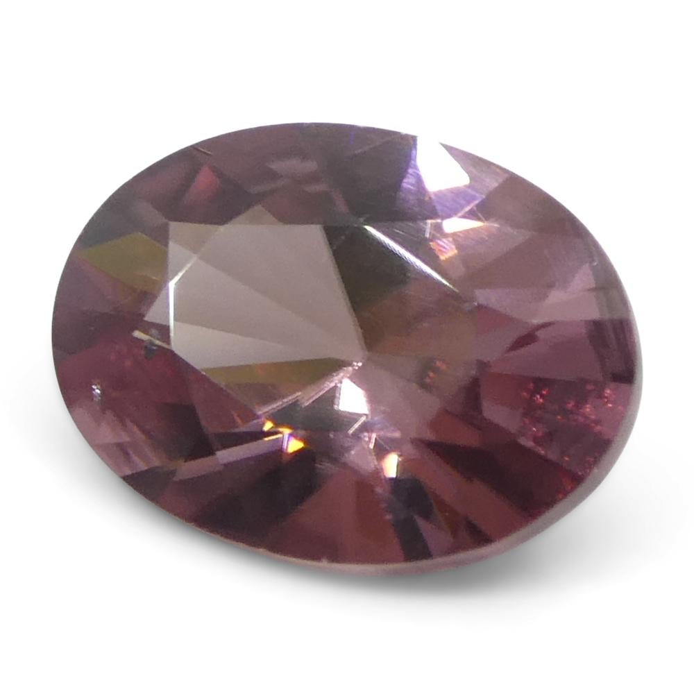 1.61ct Natural Earth Mined Oval Master Brilliant Cut Pink Zircon from Sri Lanka (en anglais) en vente 3
