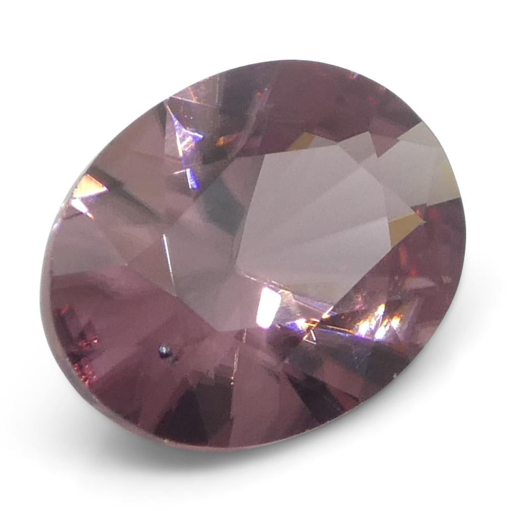 1.61ct Natural Earth Mined Oval Master Brilliant Cut Pink Zircon from Sri Lanka (en anglais) en vente 4