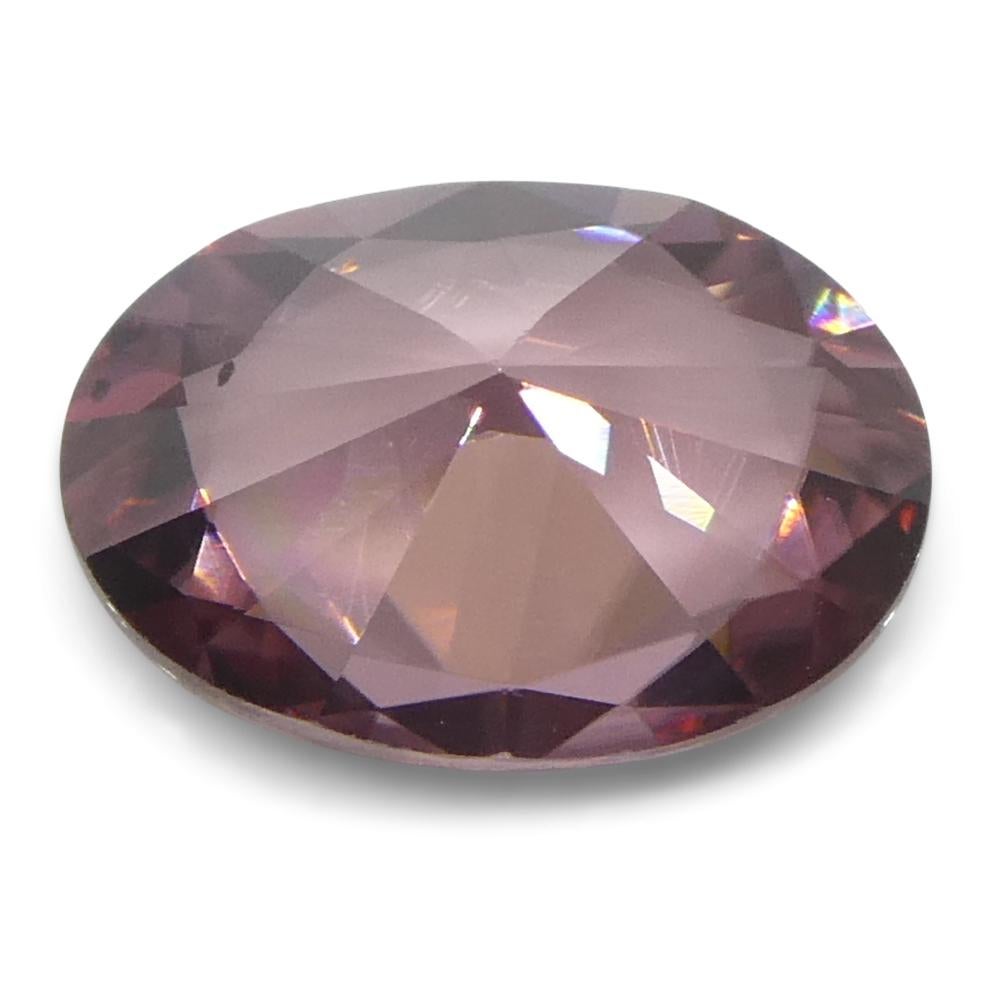 1.61ct Natural Earth Mined Oval Master Brilliant Cut Pink Zircon from Sri Lanka (en anglais) en vente 5