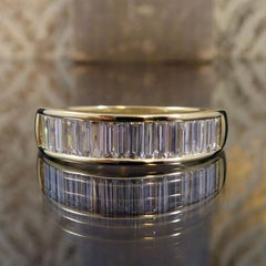 1.62 Carat Baguette Diamond Eternity or Wedding Ring in 18ct Yellow Gold
