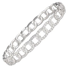 1.62 Carat Diamond Bengal 18 Karat White Gold Open Clasp