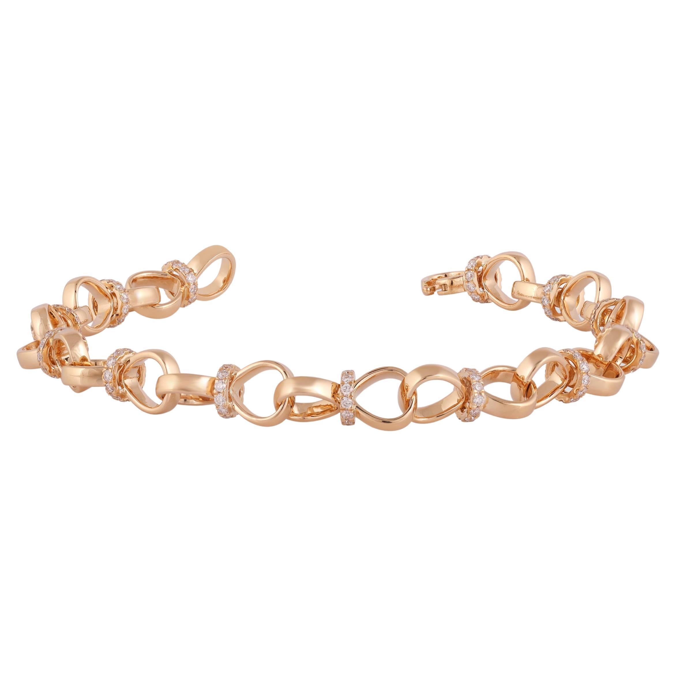 1,62 Karat Diamant-Tenniskette-Armband aus 18 Karat Gelbgold