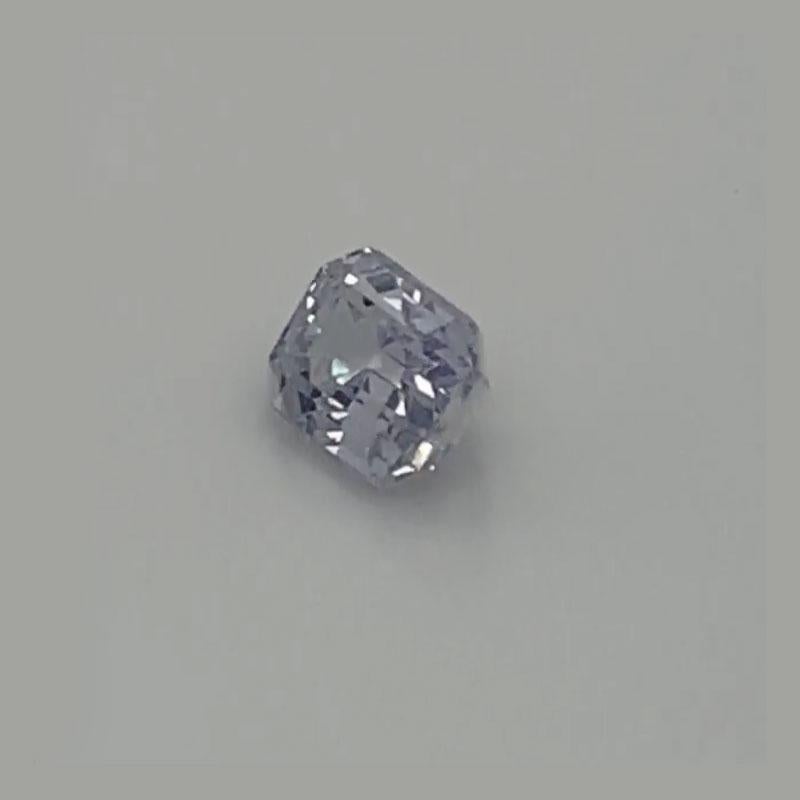 This Emerald shape 1.62-carat Natural Unheated Very Light Violet color sapphire GIA certificate number: 6204624593 has been hand-selected by our experts for its top luster and unique color.

We can custom make for this rare gem any Ring/ Pendant/