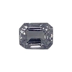 1.62 Carat Emerald Shape Light Violet Sapphire GIA Certified Unheated