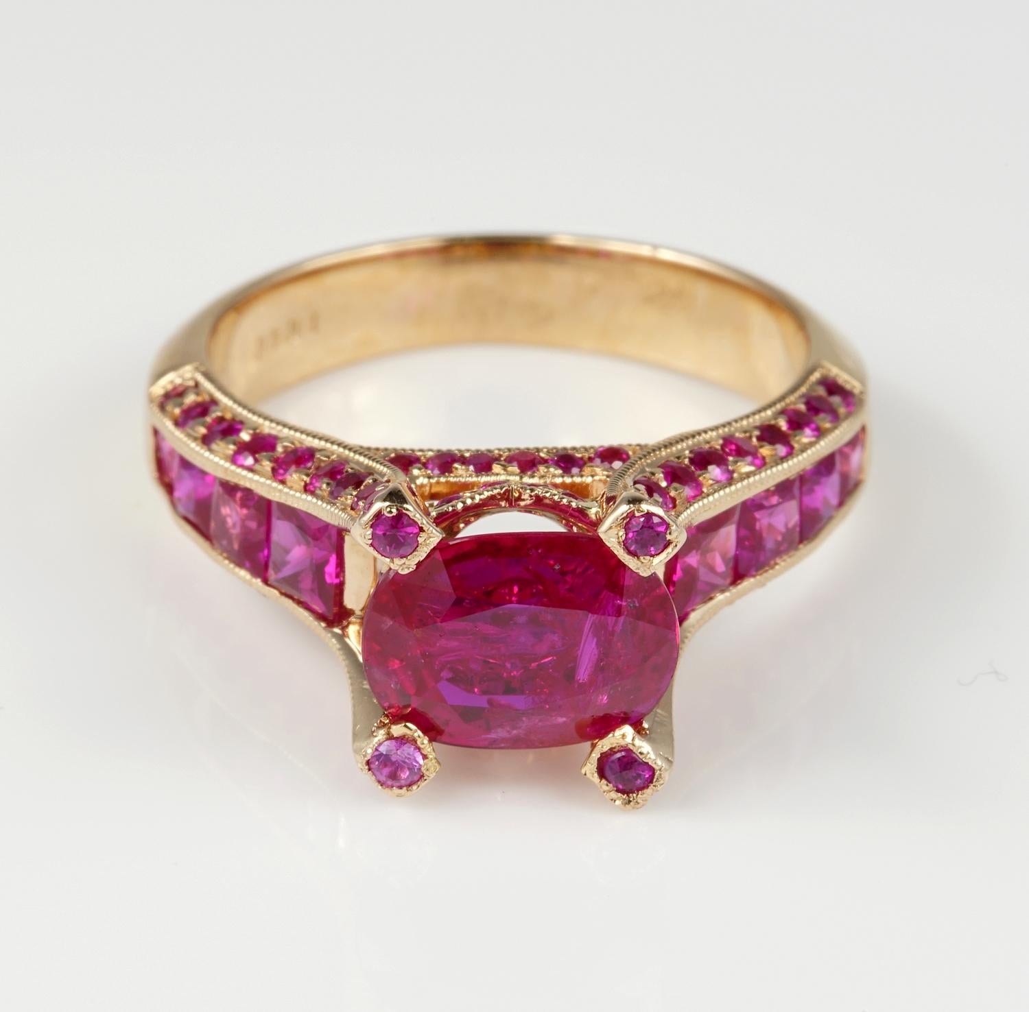 The flame of passion

This one-of-a-kind Natural No heat Ruby radiates with exceptional colour totally given by nature.

Simply divine in its mounting exclusively designed to make out the absolute best of it.

A totally natural no heat Ruby of