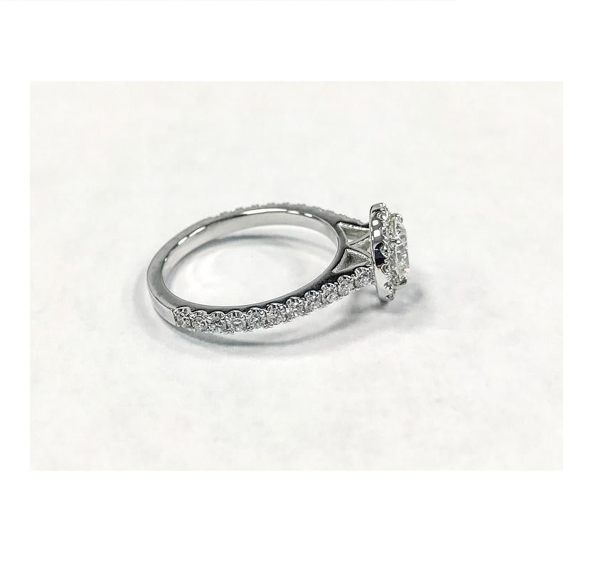 Contemporary 1.62 Carat Round Brilliant Cut Diamond Ring GIA Certified Platinum Set For Sale