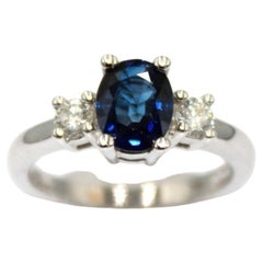 1.62 Carat Sapphire Diamond Ring