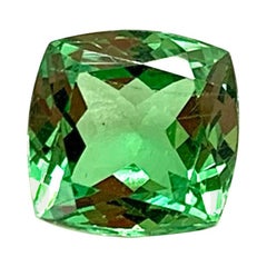 Bague de fiançailles à trois pierres non serties avec grenat tsavorite taille coussin de 1,62 carat