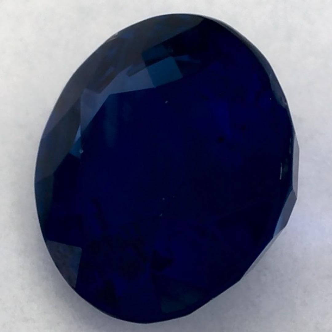 Donna 1.62 carati di zaffiro blu ovale sfuso in vendita