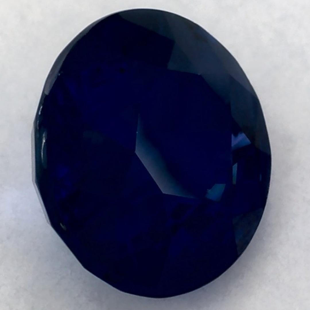 1.62 carati di zaffiro blu ovale sfuso in vendita 2