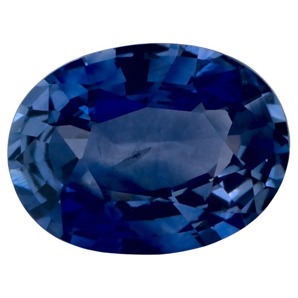 1.62 Ct Blue Sapphire Oval Loose Gemstone For Sale
