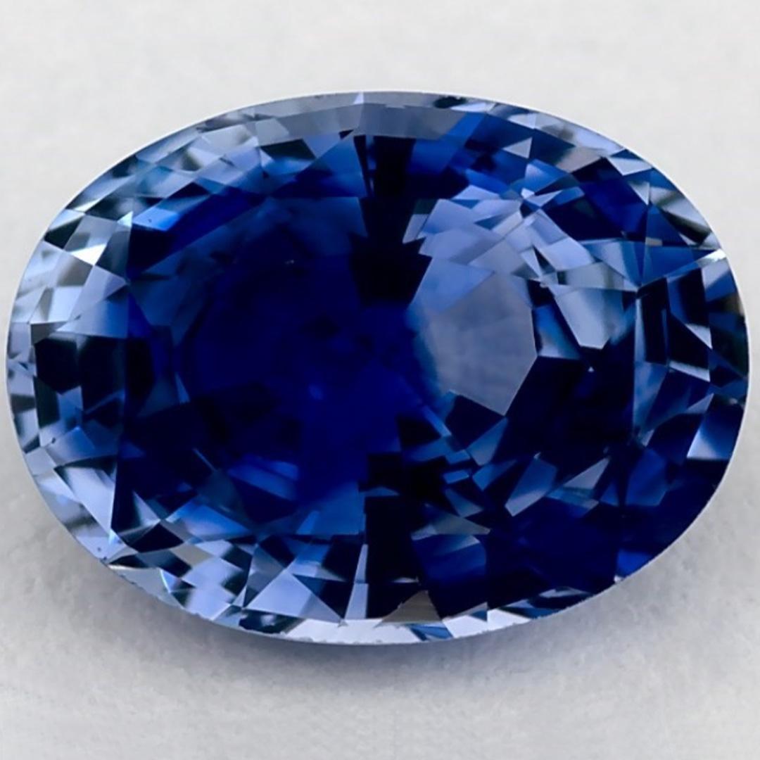 1.62 Ct Blue Sapphire Oval Loose Gemstone For Sale