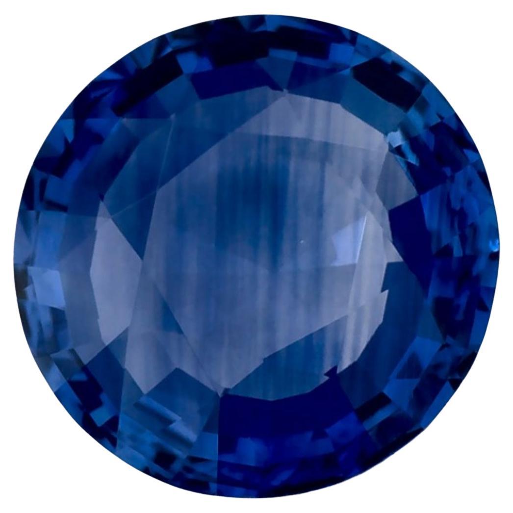 1.62 Ct Blue Sapphire Round Loose Gemstone