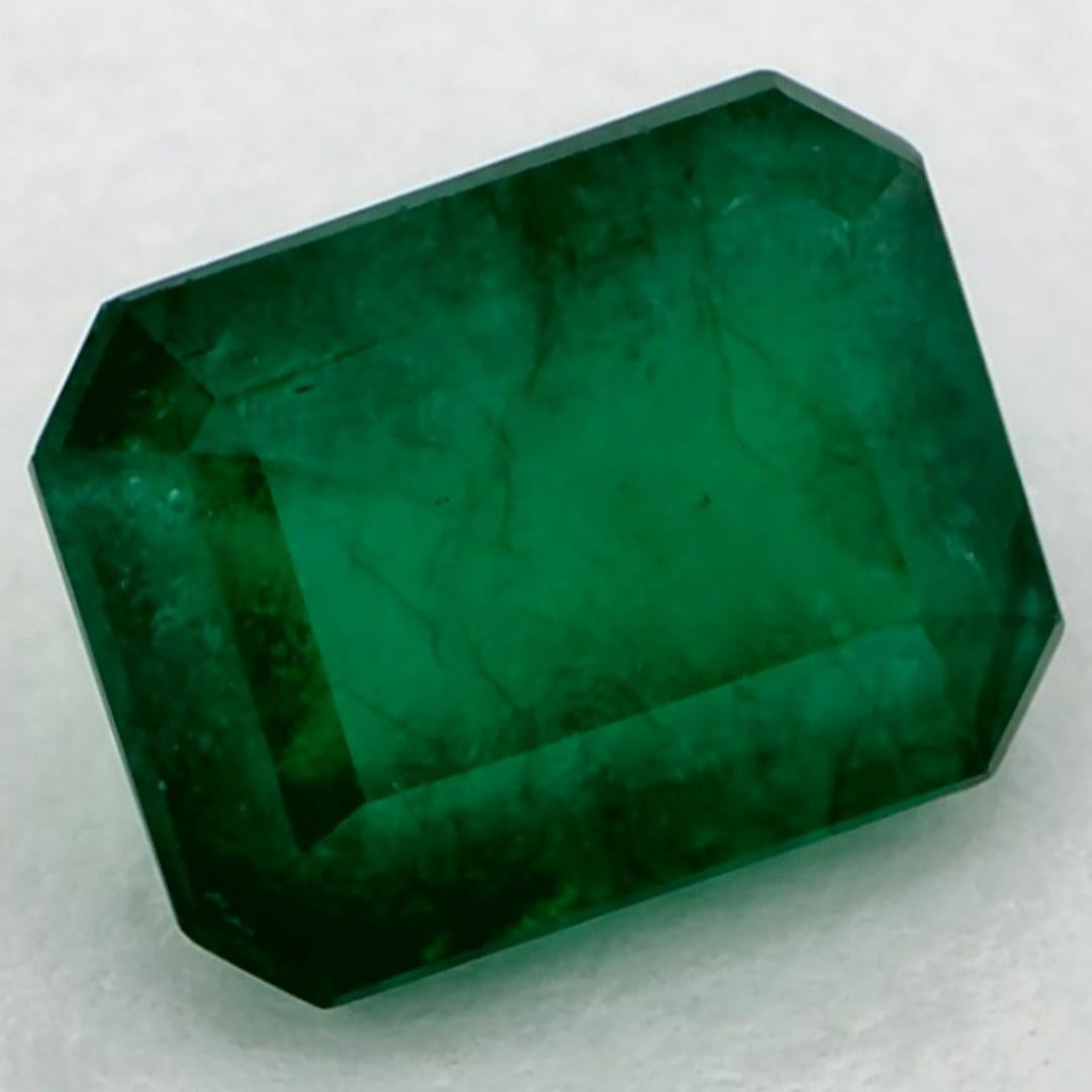 Taille octogone 1.62 Ct Emerald Octagon Loose Gemstone (pierre précieuse en vrac) en vente