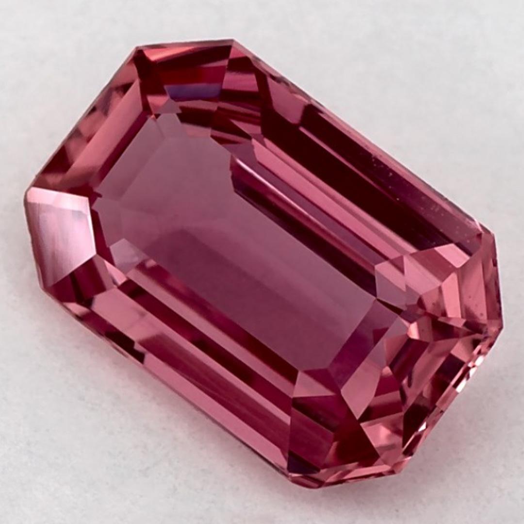 Ottagono 1.62 Ct Pink Sapphire Octagon Cut Loose Gemstone in vendita