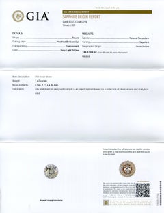 1.62 Ct Round Pastel Yellow Sapphire GIA Certified