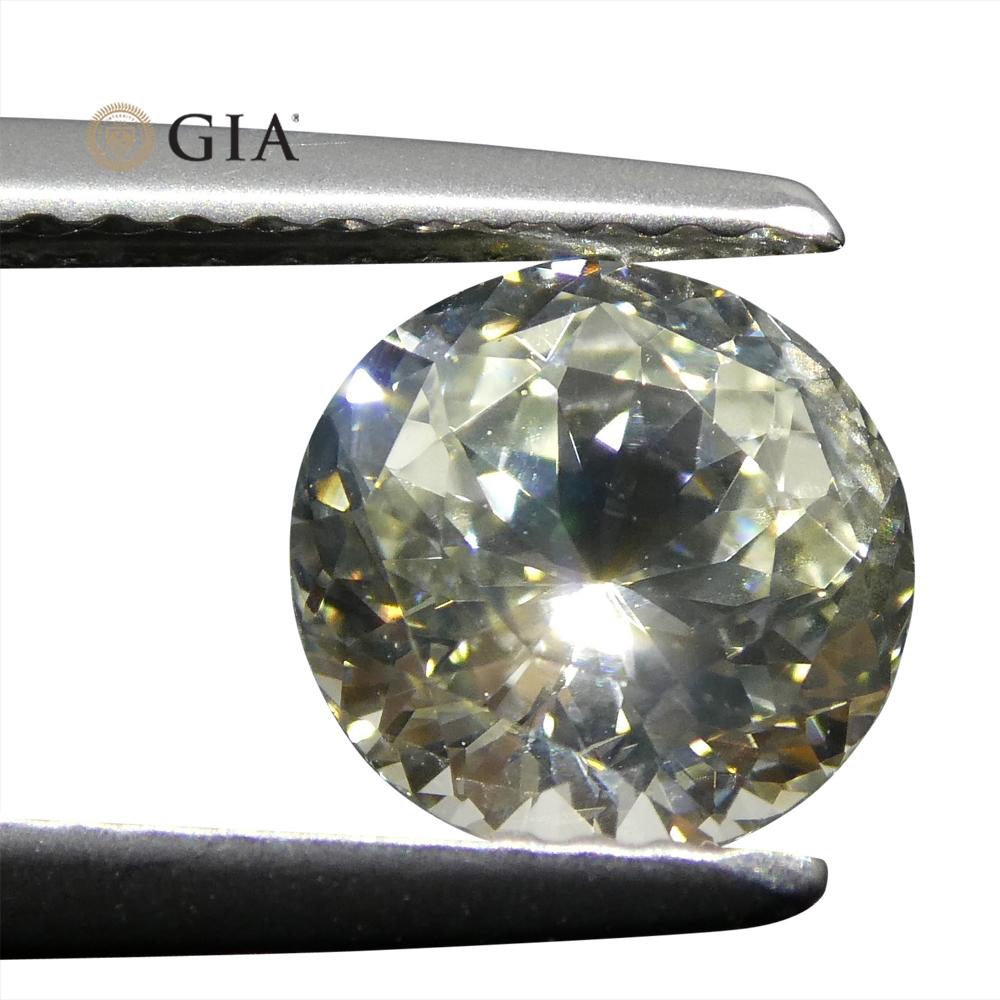 1.62 Ct Round Pastel Yellow Sapphire GIA Certified In New Condition For Sale In Toronto, Ontario