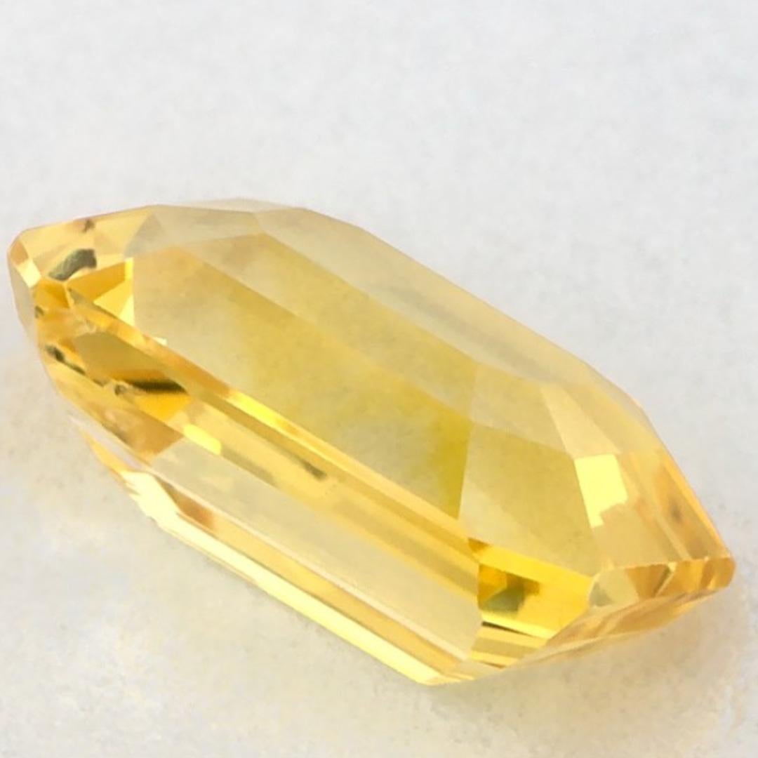 1.62 carati di zaffiro giallo ottagonale sciolto in vendita 1