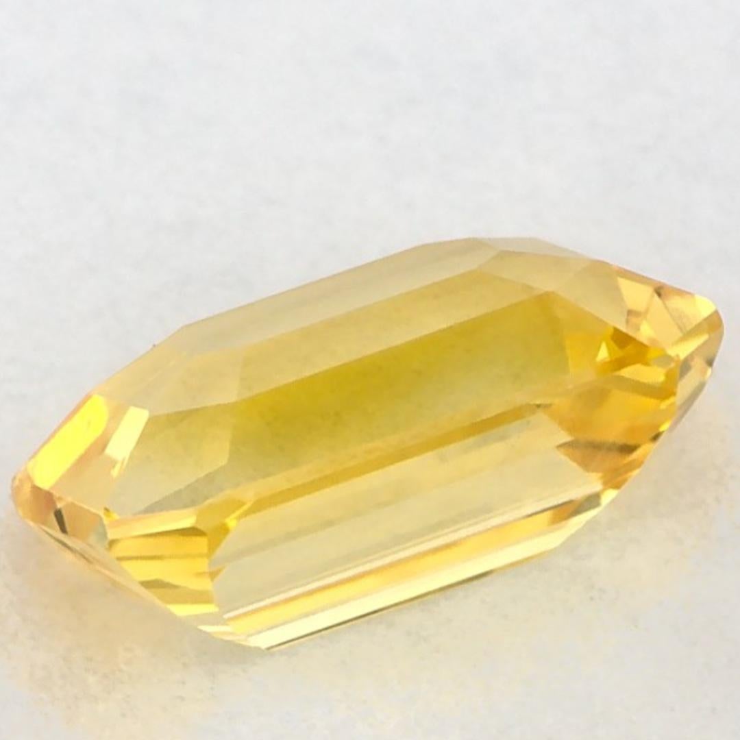 1.62 carati di zaffiro giallo ottagonale sciolto in vendita 3