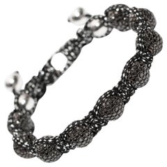 16,20 Carati G VS Diamante tondo brillante Oro 18 Karati Bracciale a sfere Pave