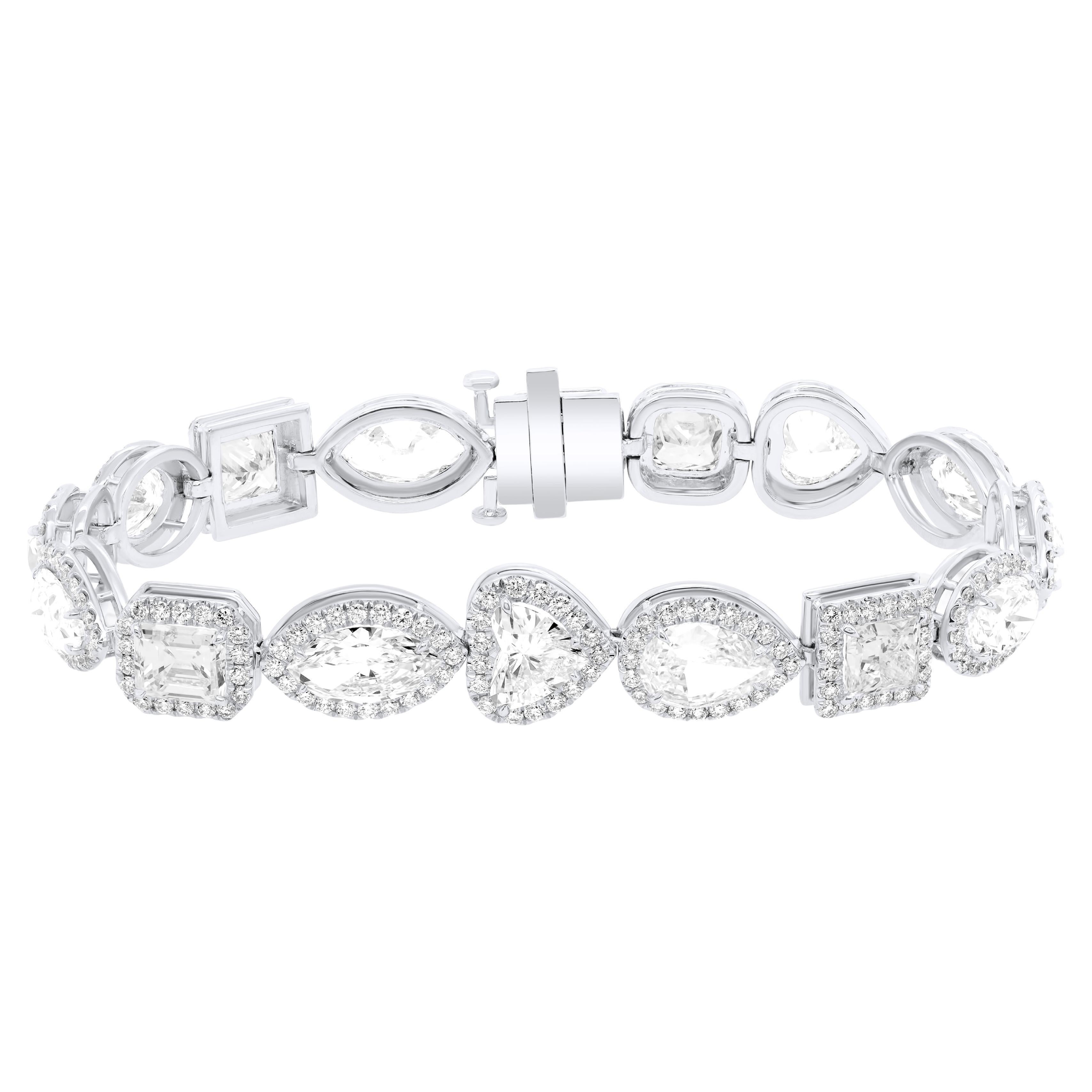 Diana M. 16.20 Carat Multi-Shape Diamond Bracelet