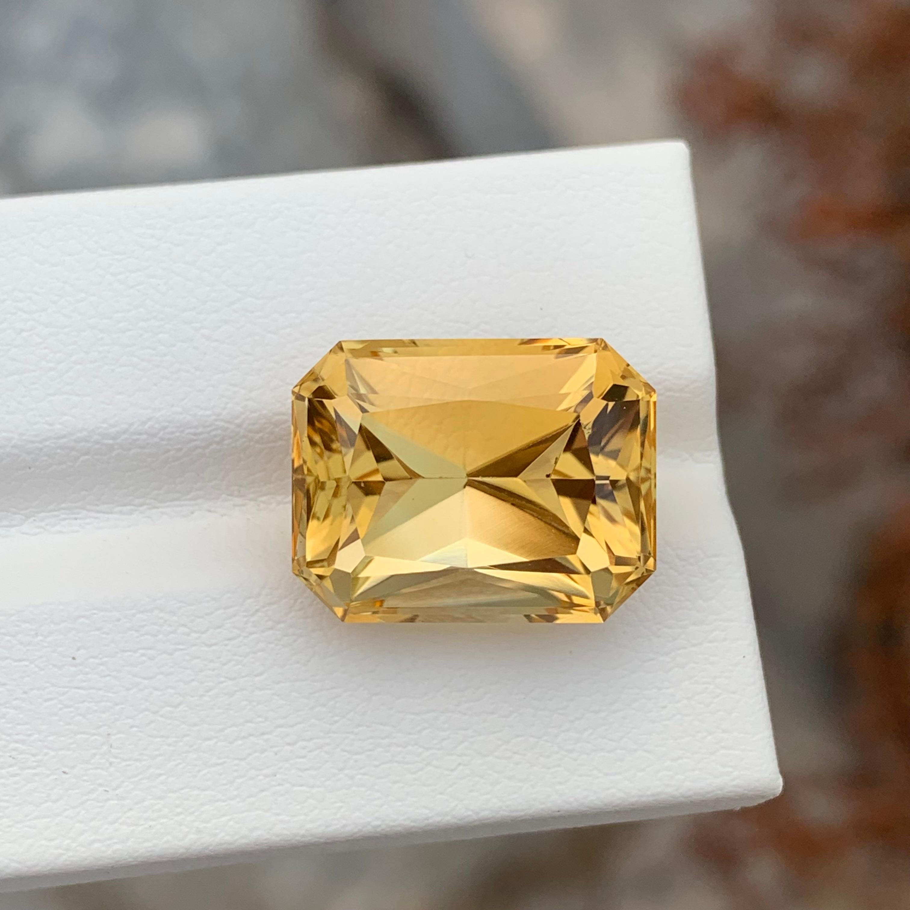 16,25 Karat Natürlicher Citrin im Scherenschliff Edelstein (Arts and Crafts) im Angebot