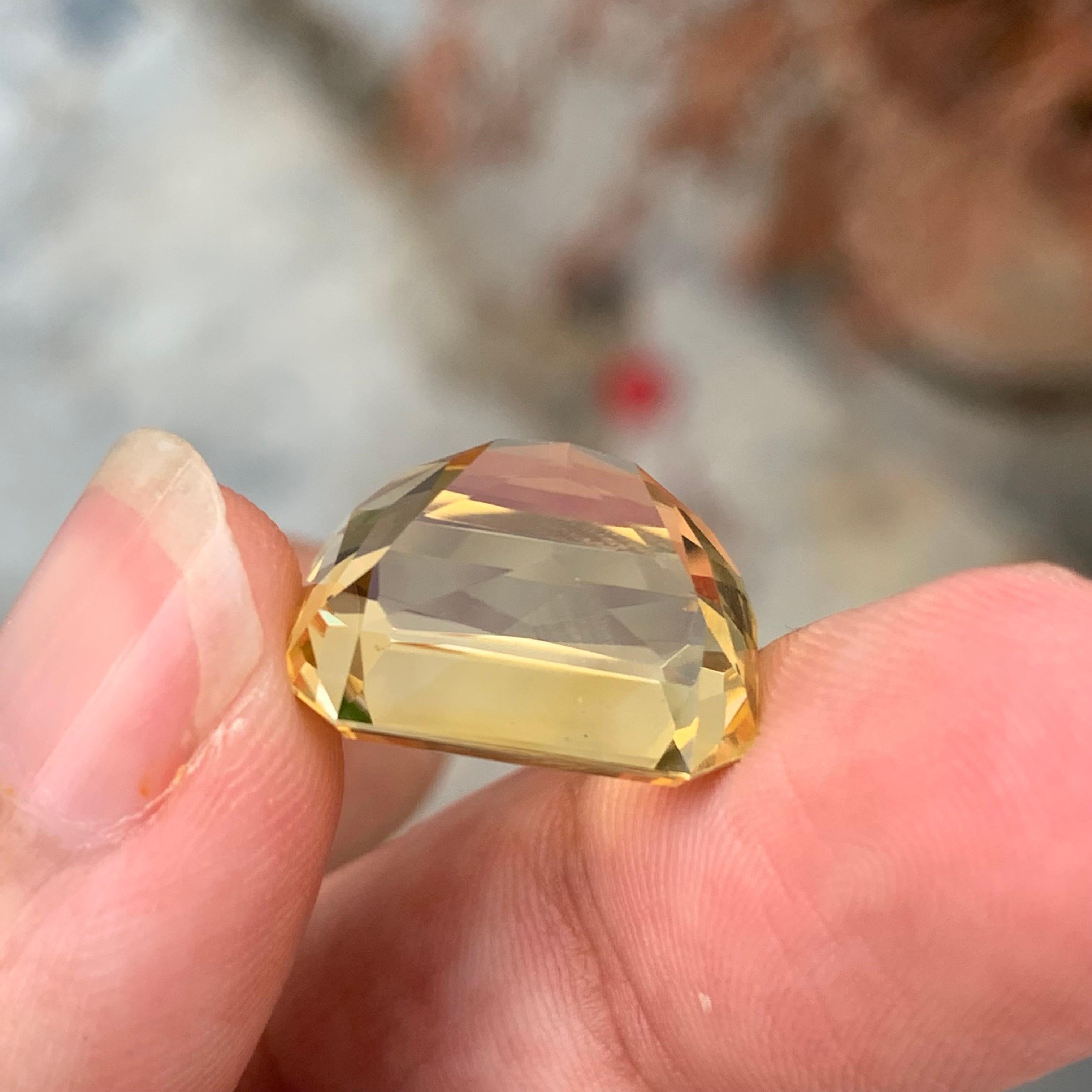 16,25 Karat Natürlicher Citrin im Scherenschliff Edelstein im Angebot 3