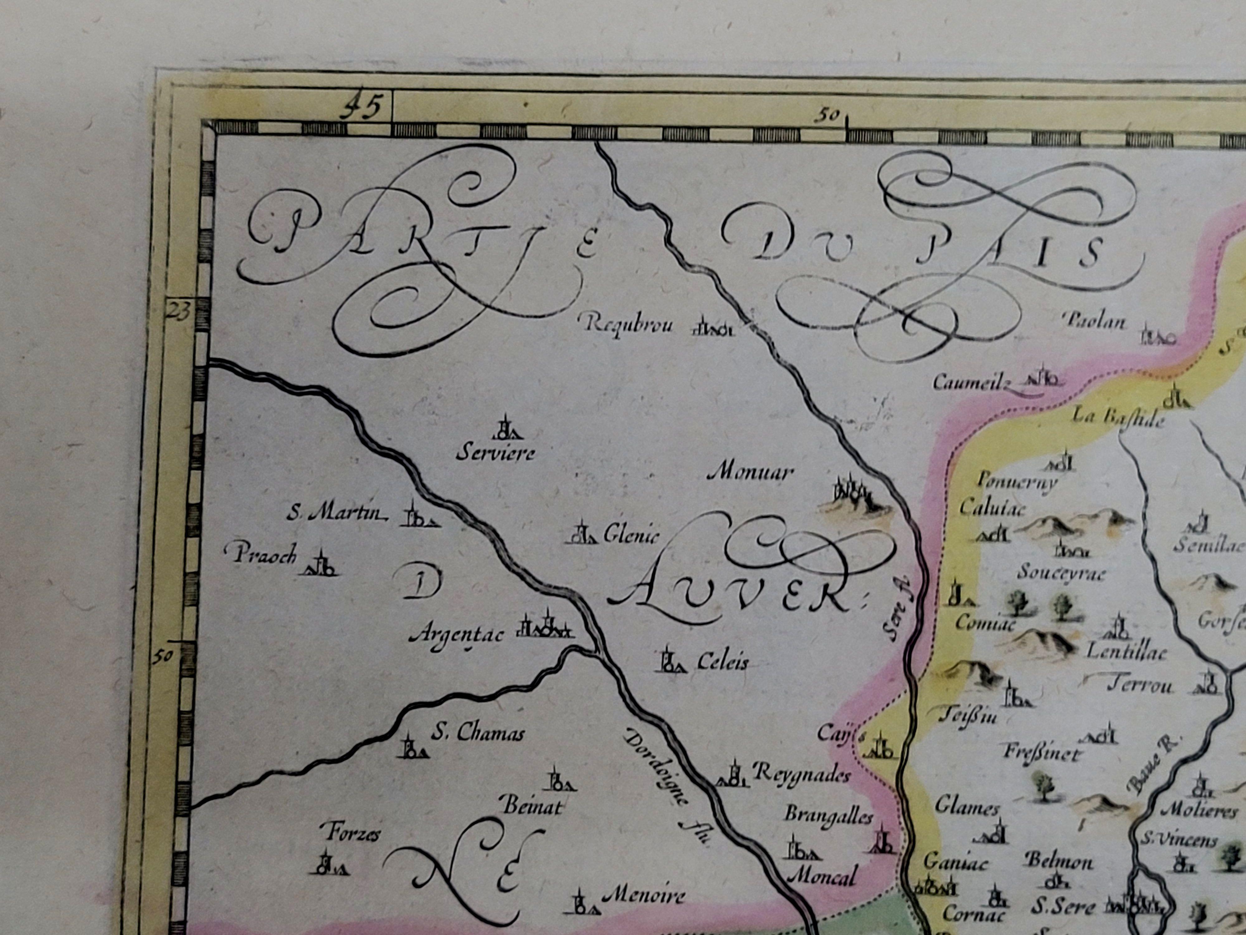 1625 Mercator Map of the Provenience of Quercy, 