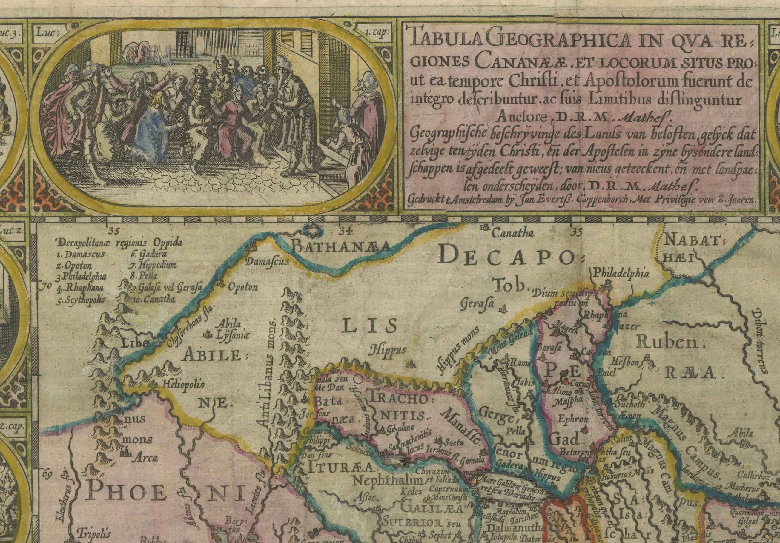 1625 Petrus Plancius / Johannes Cloppenburg Carta della Terra Santa con vignette bibliche


Questa splendida mappa del 1625 di Petrus Plancius e Johannes Cloppenburg rappresenta la Terra Santa al tempo di Cristo, evidenziando le divisioni politiche