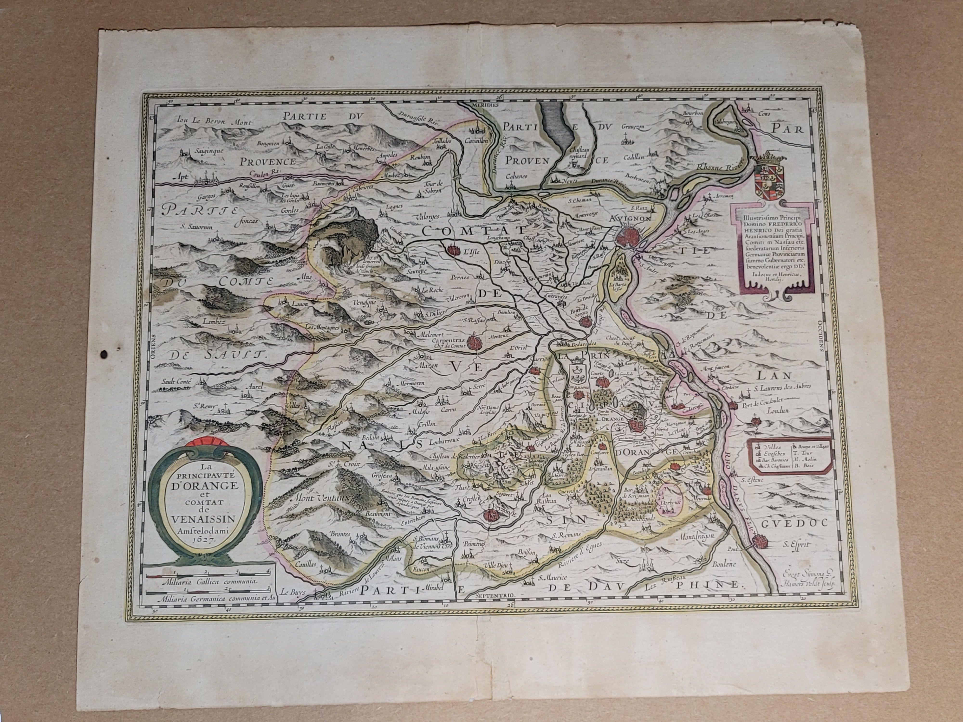 Unknown 1627 Hondius Map 