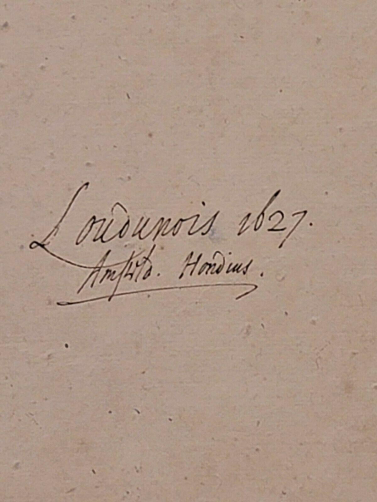 Carte 1627 intitulée « Loudunois », signée au dos, Ric.a013 en vente 1