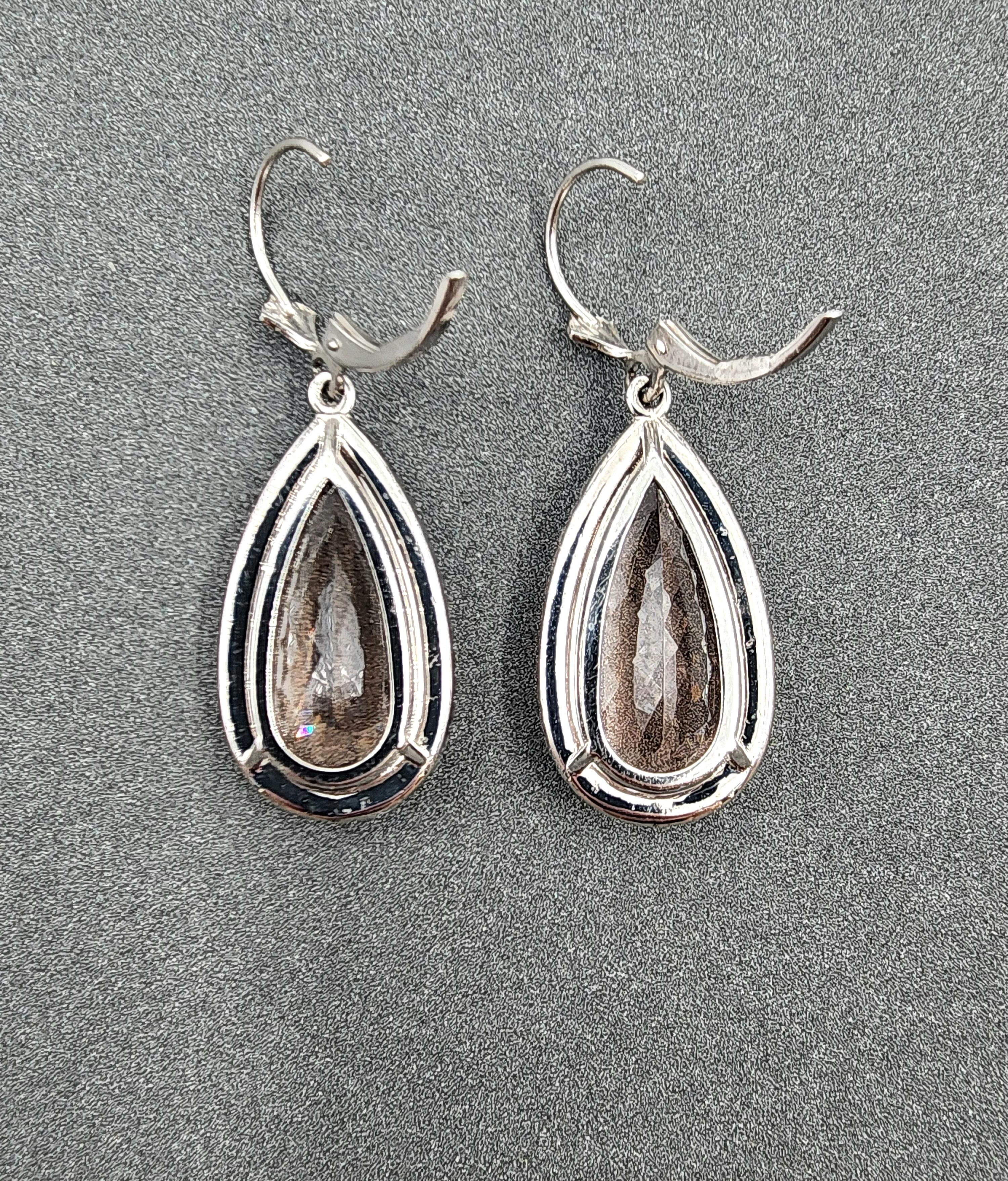 16,28 Karat Morganit & Diamant-Ohrringe im Angebot 2