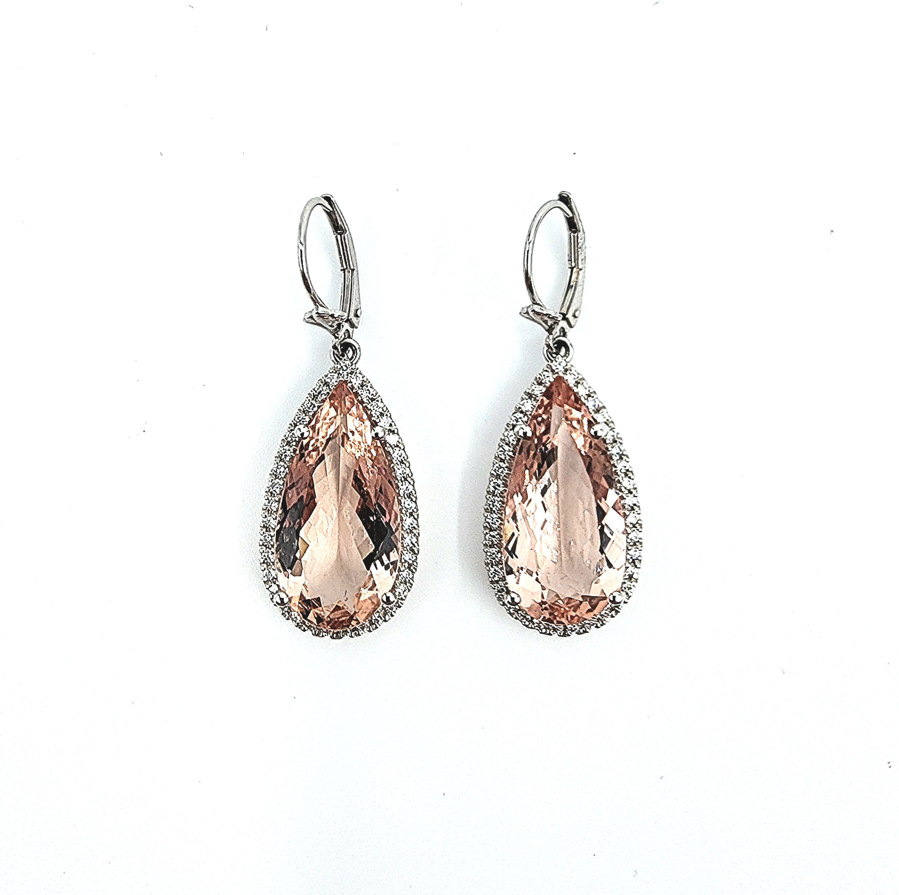Boucles d'oreilles 16,28 ct Morgane et diamant