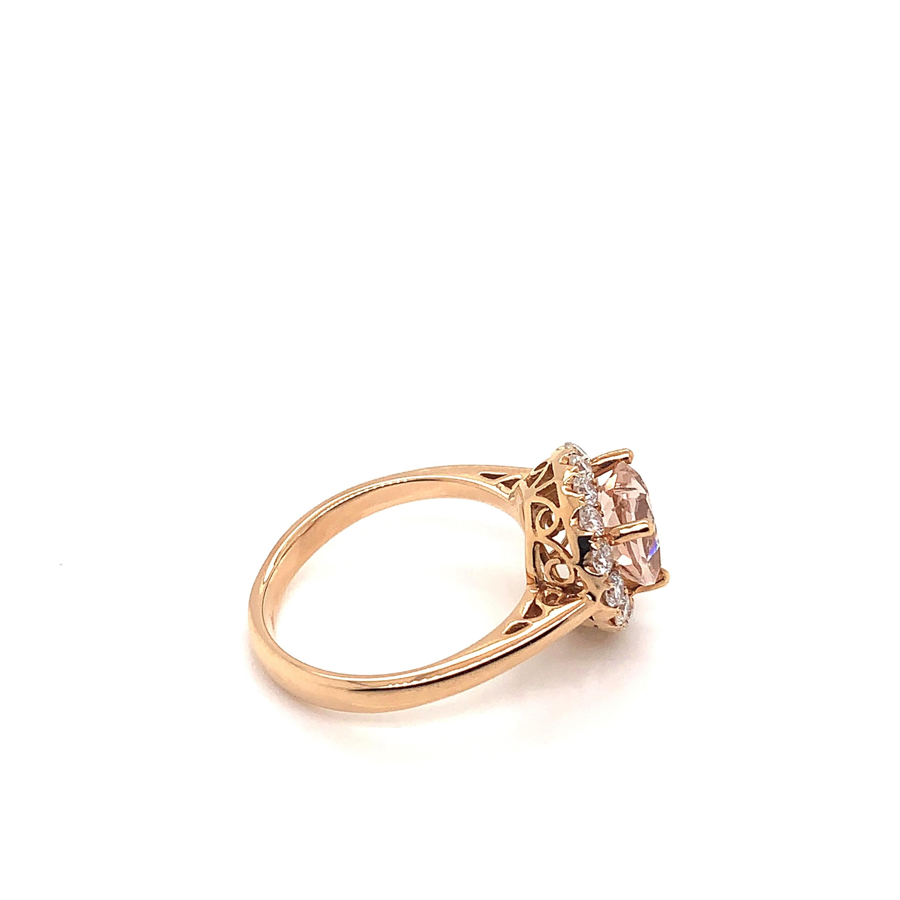 heart shaped morganite ring rose gold