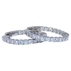 1,62 ct natürliche runde Diamant-Creolen, 14 kt*