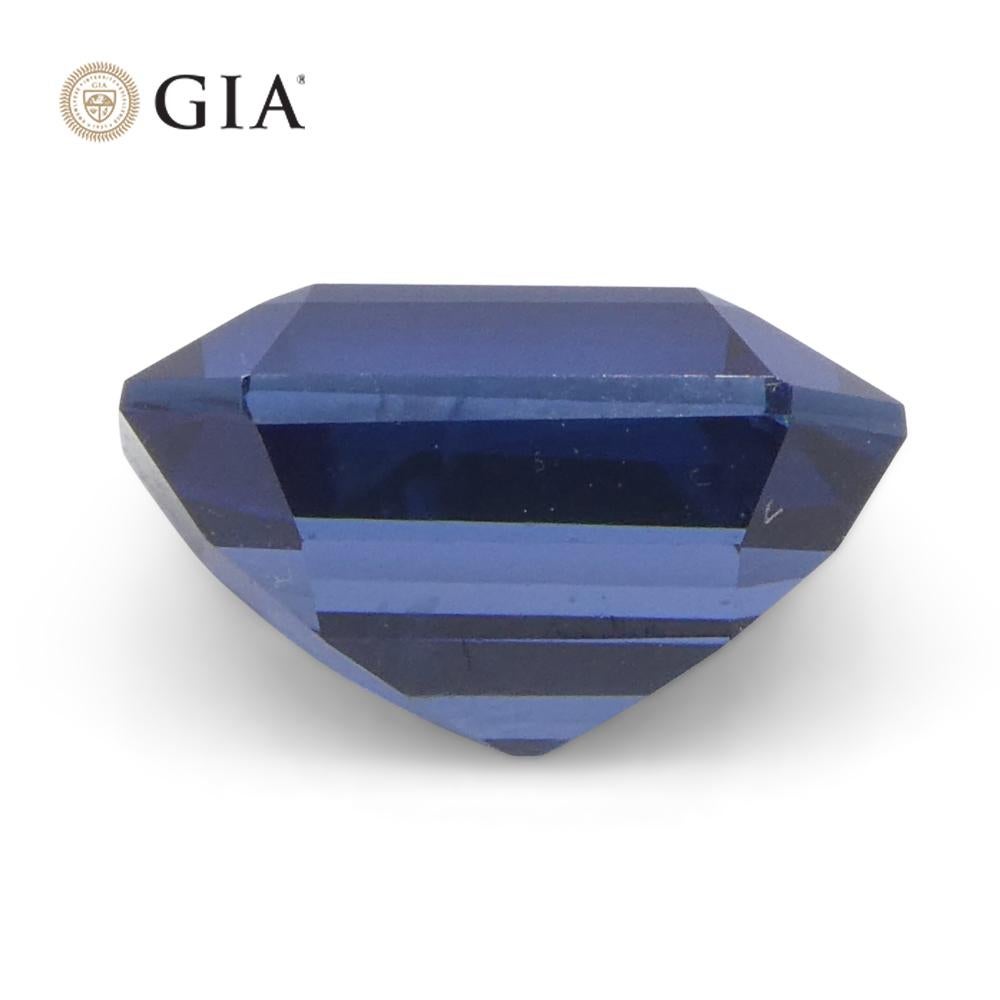 1.62ct Octagonal/Emerald Cut Blue Sapphire GIA Certified Madagascar   For Sale 5