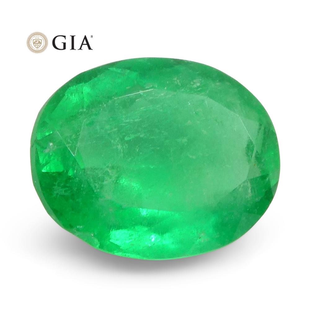 1.62ct Oval Emerald GIA Certified Colombian For Sale 5