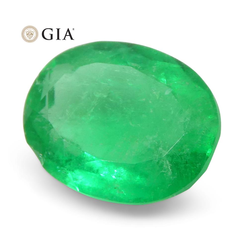 1.62ct Oval Emerald GIA Certified Colombian For Sale 6