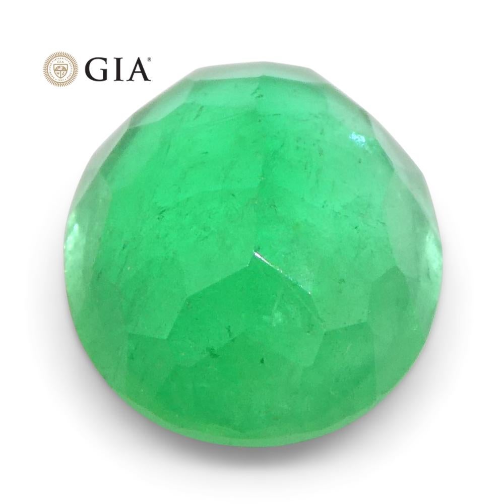 Women's or Men's 1.62ct Oval Emerald GIA Certified Colombian For Sale