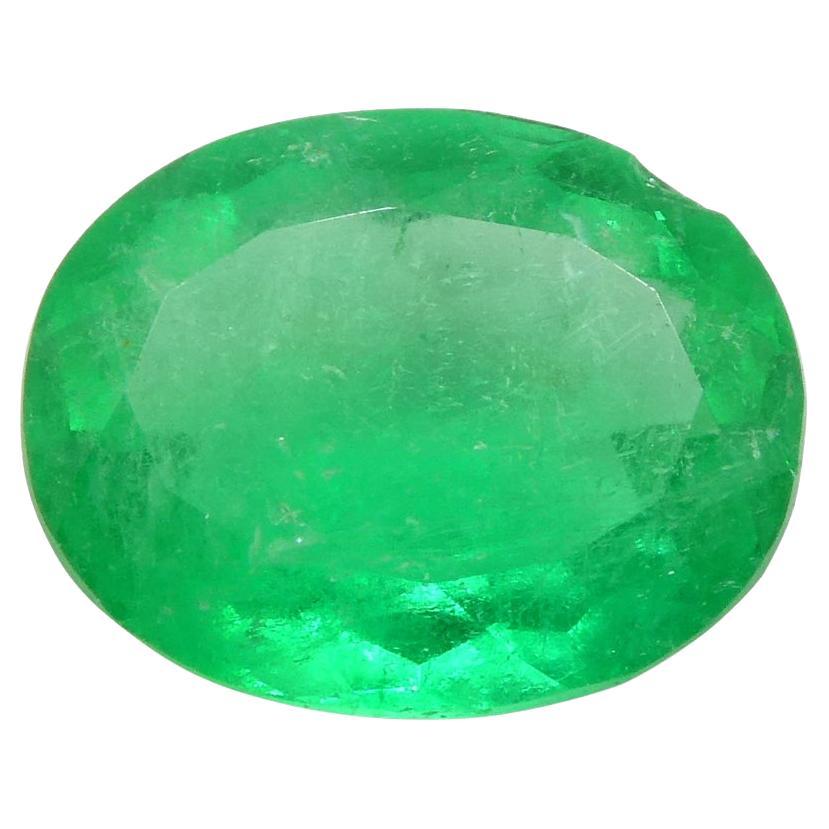 1.62ct Oval Emerald GIA Certified Colombian For Sale
