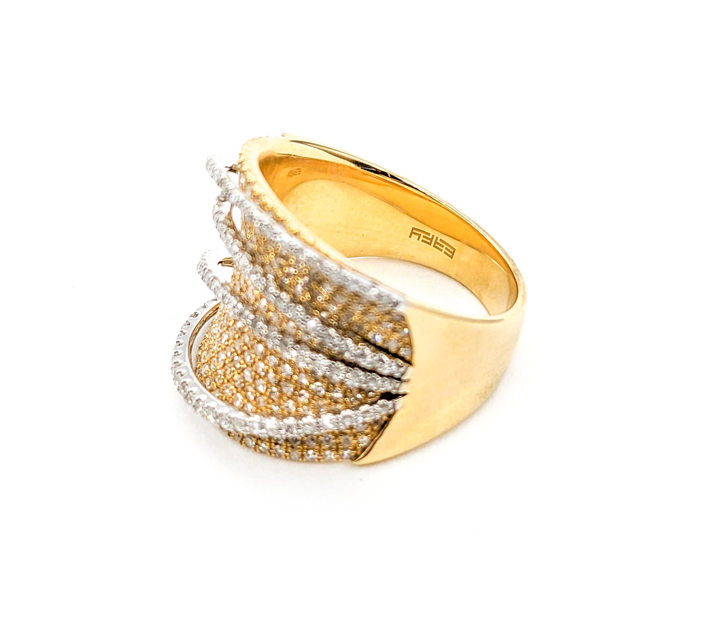 1.62ctw Diamond Ring In Yellow Gold For Sale 4