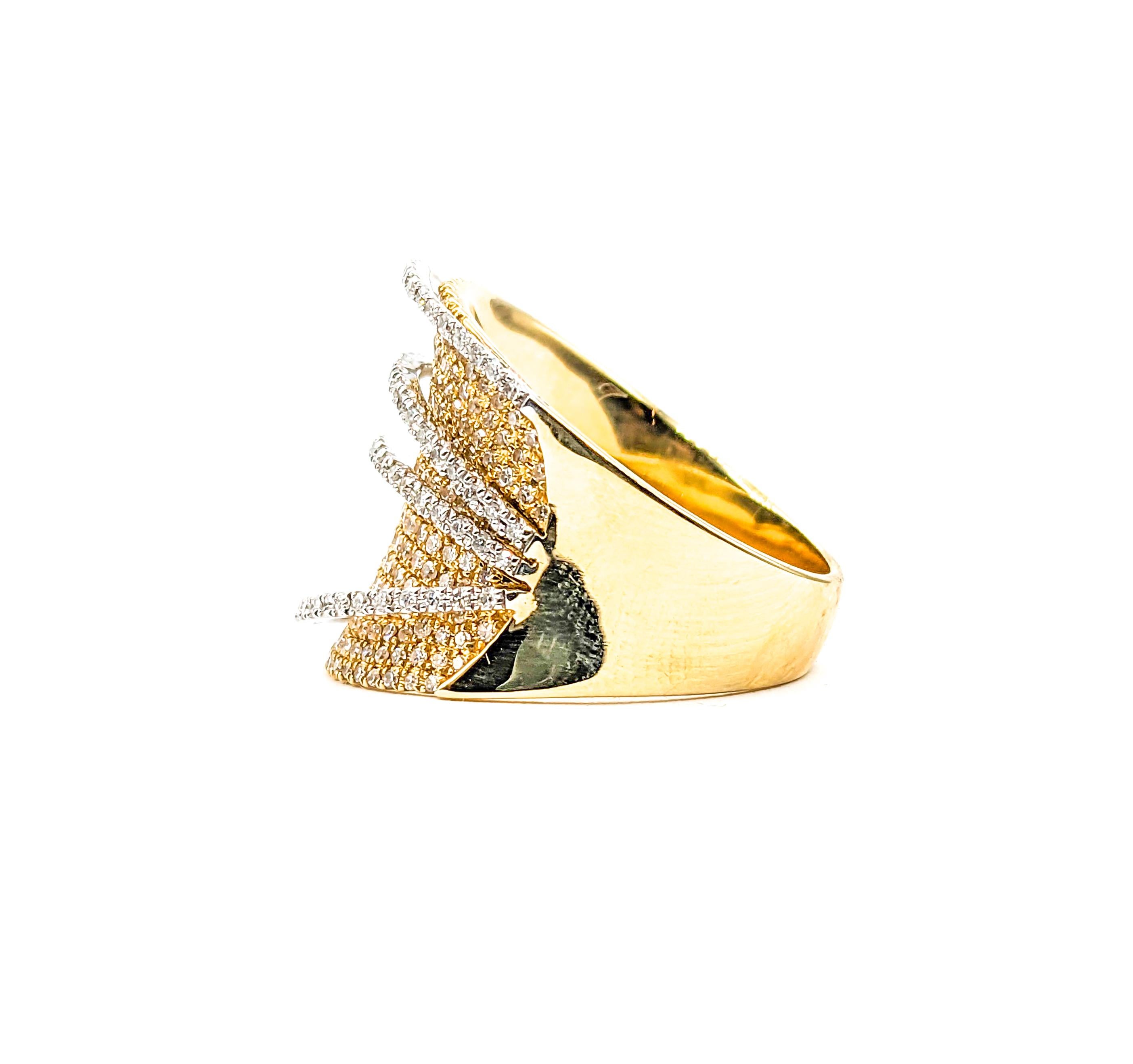 1.62ctw Diamond Ring In Yellow Gold For Sale 5