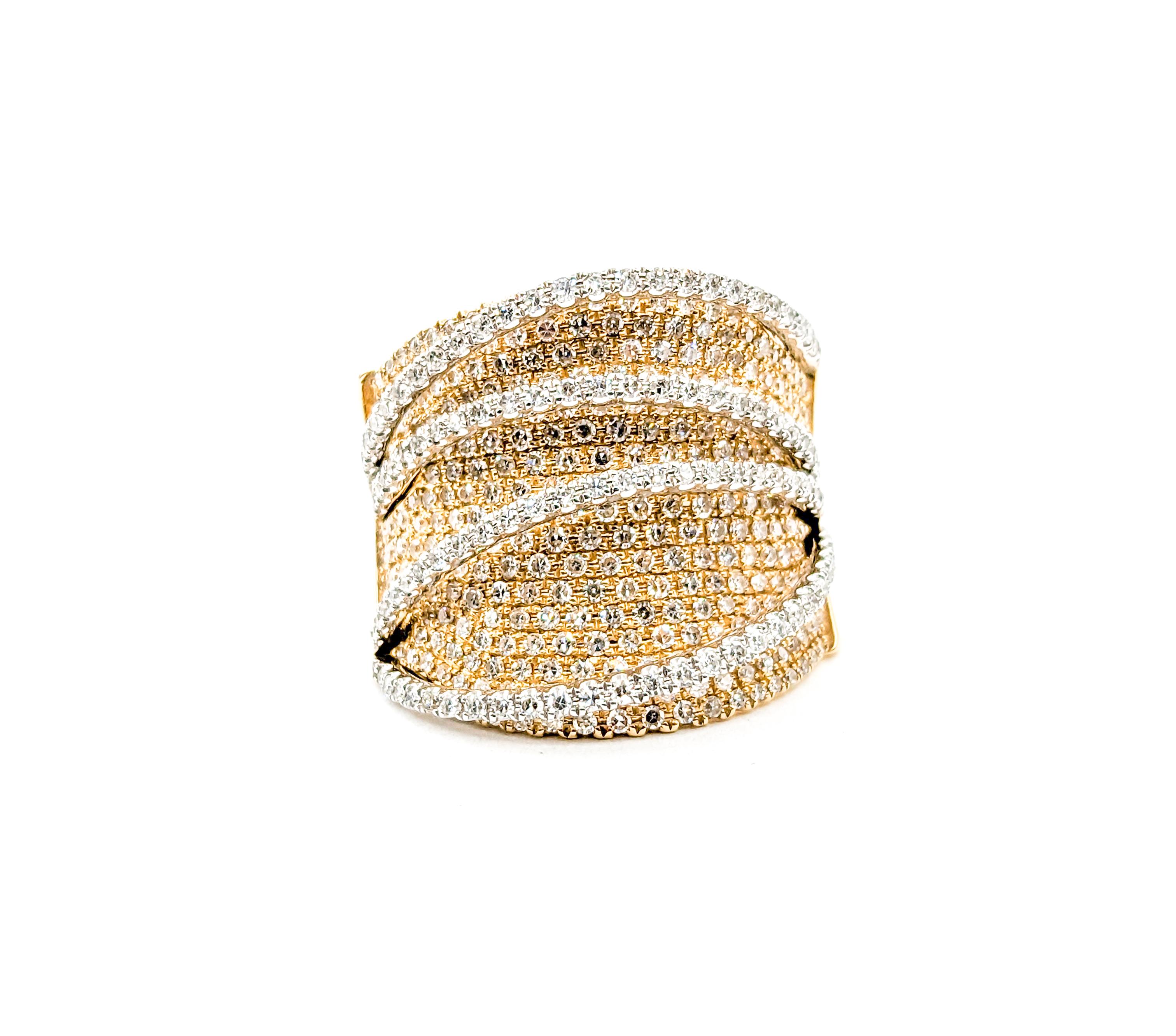 1.62ctw Diamond Ring In Yellow Gold For Sale 7