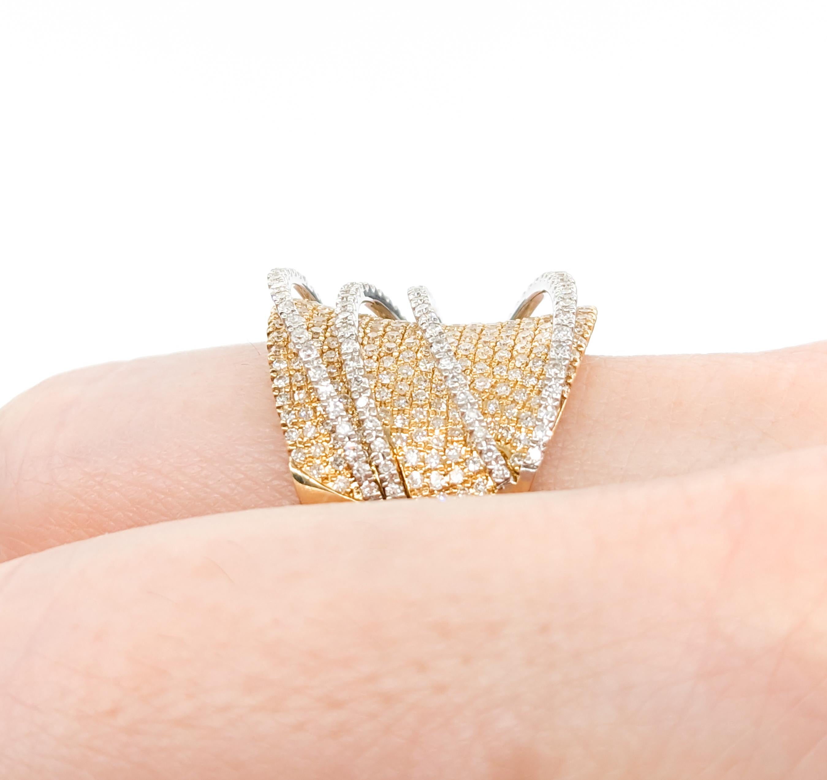 1,62 Karat Diamantring aus Gelbgold mit Diamanten im Zustand „Hervorragend“ im Angebot in Bloomington, MN