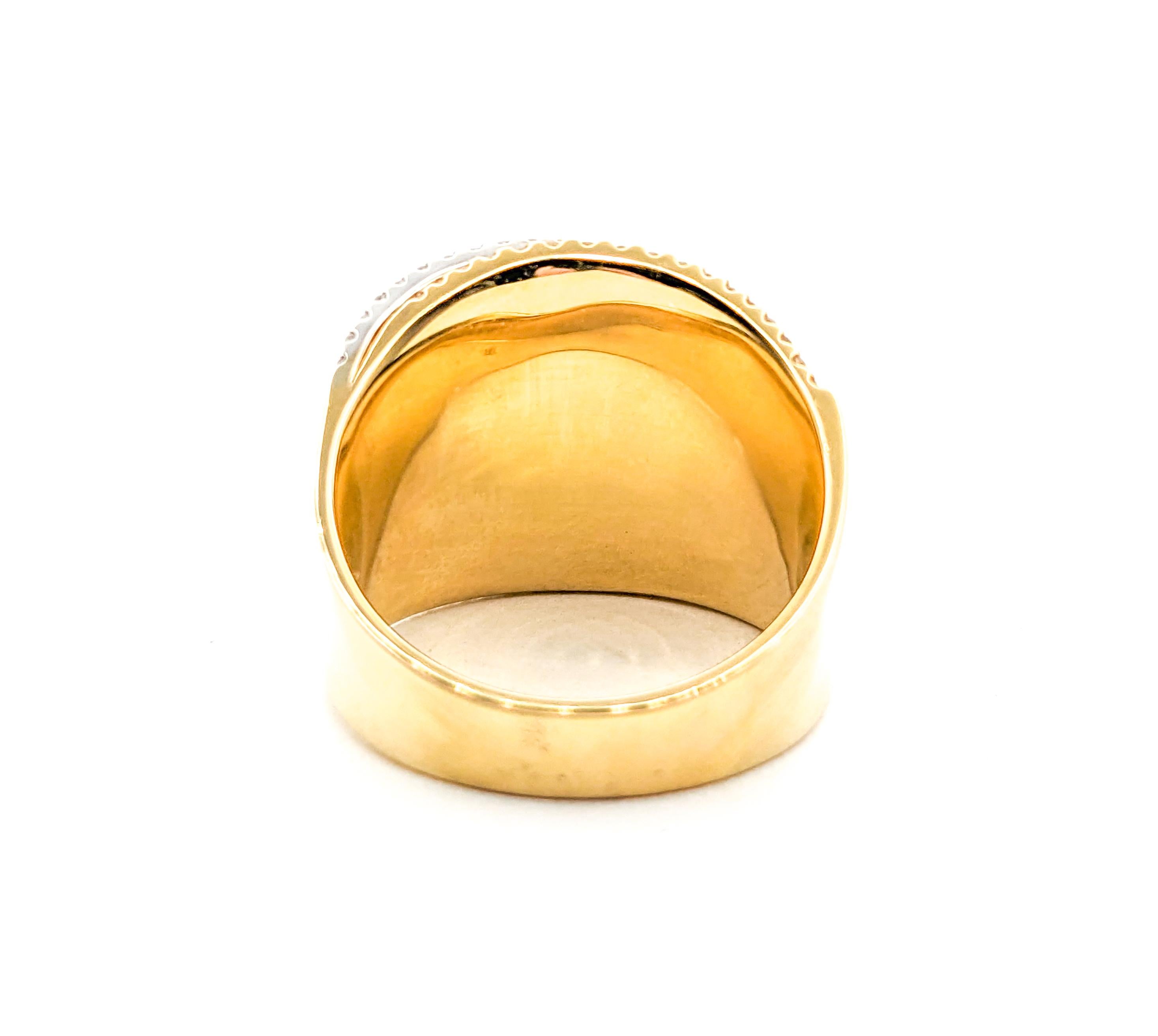 1,62 Karat Diamantring aus Gelbgold mit Diamanten im Angebot 2
