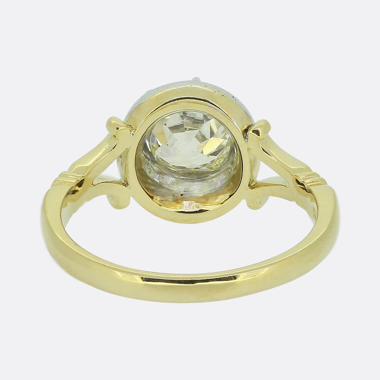 Anello solitario con diamante taglio cuscino da 1,63 carati In condizioni buone in vendita a London, GB