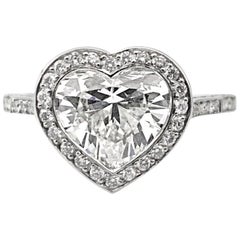 1.63 Carat GIA Certified Heart Shaped Diamond Ring